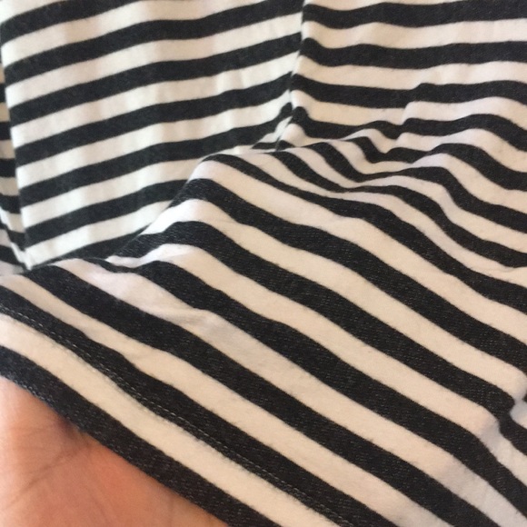 Bobeau 3/4 Slv, Black & White Stripe Crew - Picture 5 of 10